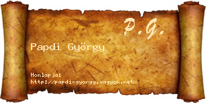 Papdi György névjegykártya