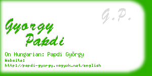 gyorgy papdi business card
